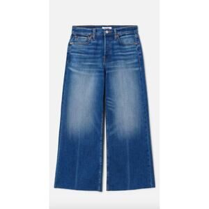 RE/DONE | The Marielou in Viper Blue Wide Leg Jeans Full Length 35in Inseam 25